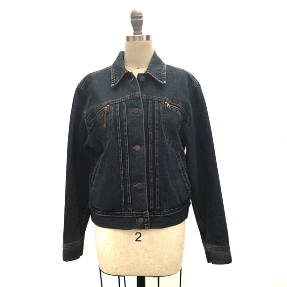 Painted jean jacket vintage photograph handmade - Picture 2 of 5